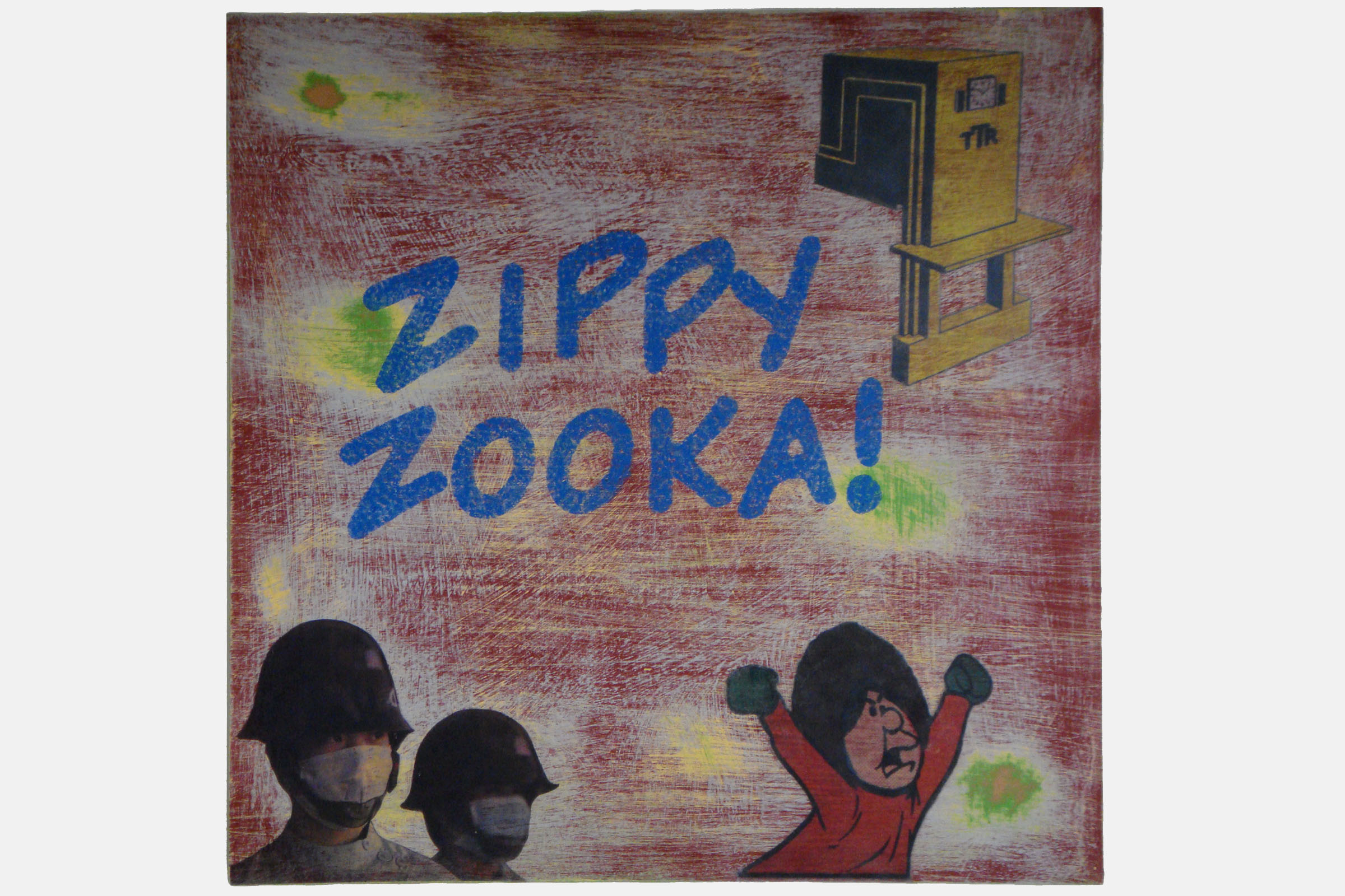 ZIPPY ZOOKA ??????
<br>Mixed media on hardboard<br>??? x ???cm