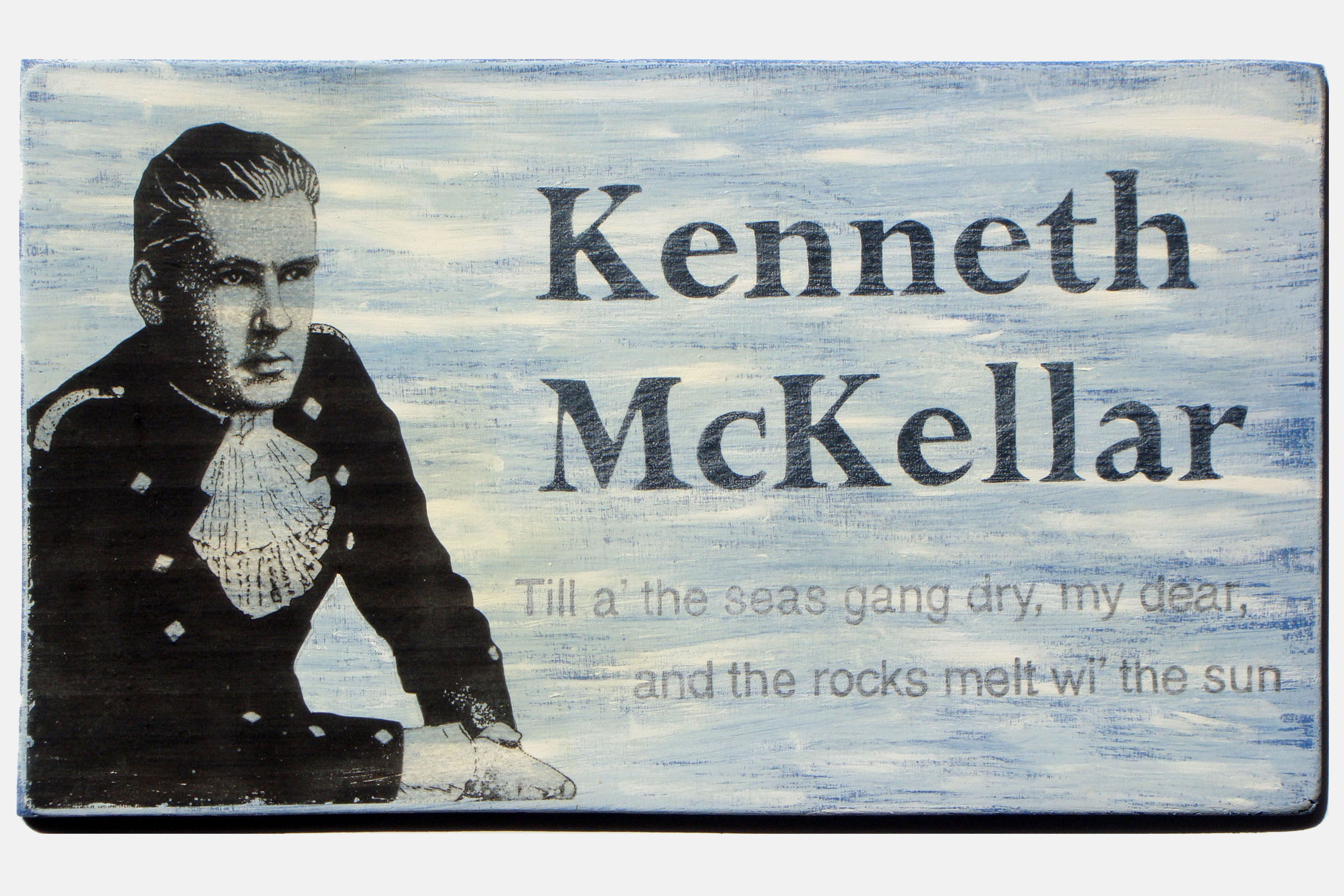 KENNETH MCKELLAR<br>Mixed media on plywood<br>46 x 26.5cm