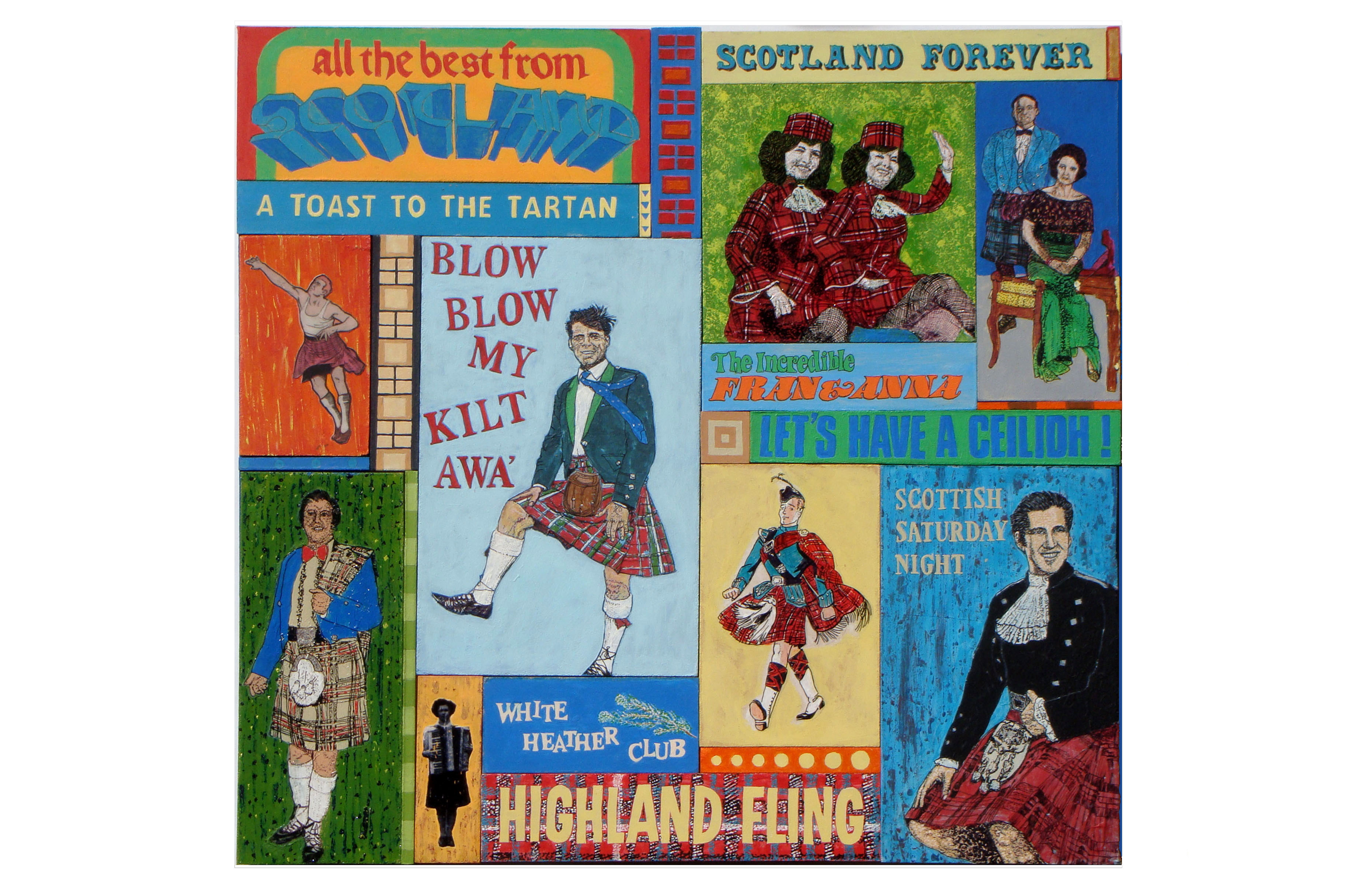 SCOTLAND FOREVER<br>Mixed media on board<br>66.5 x 60cm