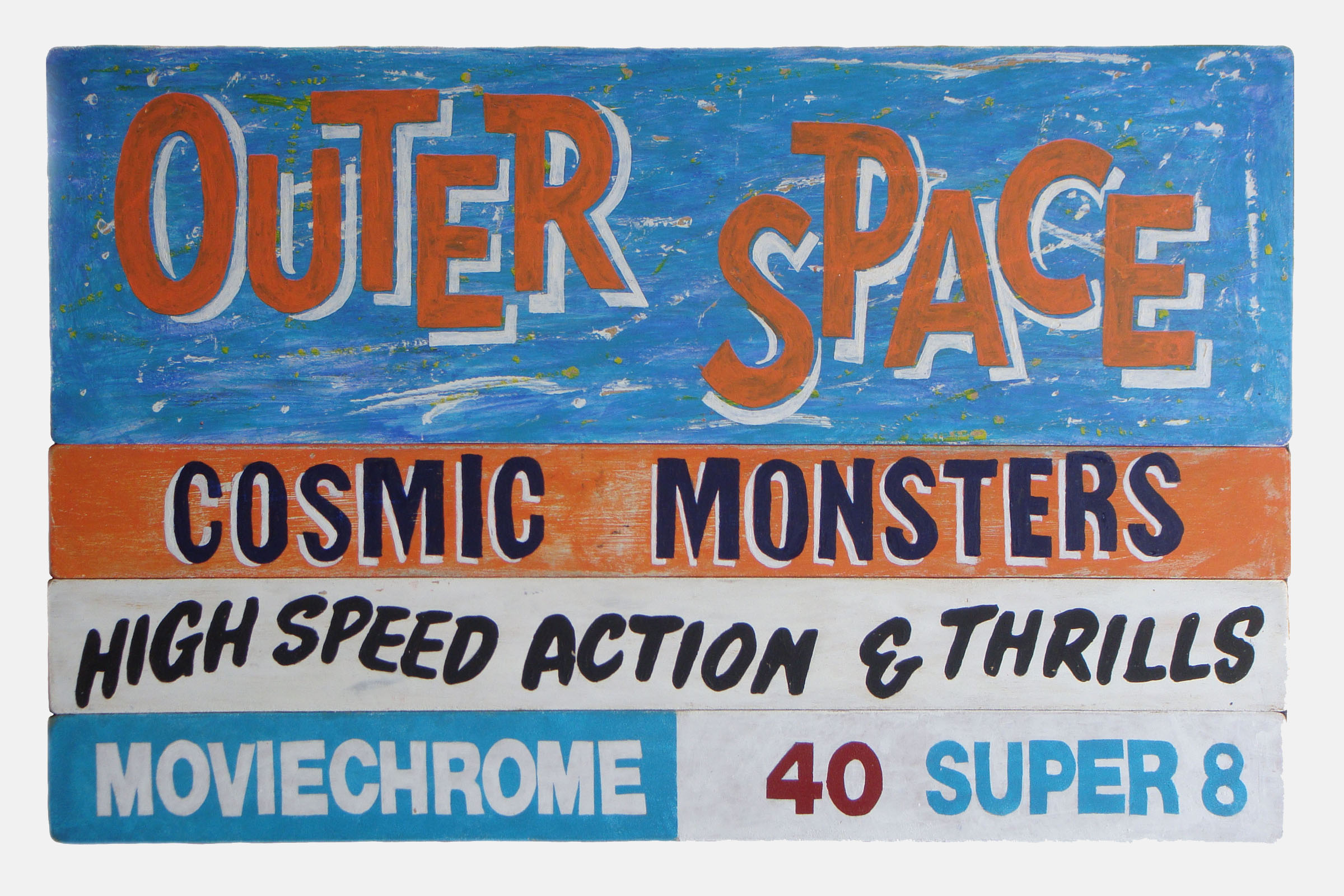 OUTER SPACE<br>Mixed media on board<br>61 x 37cm